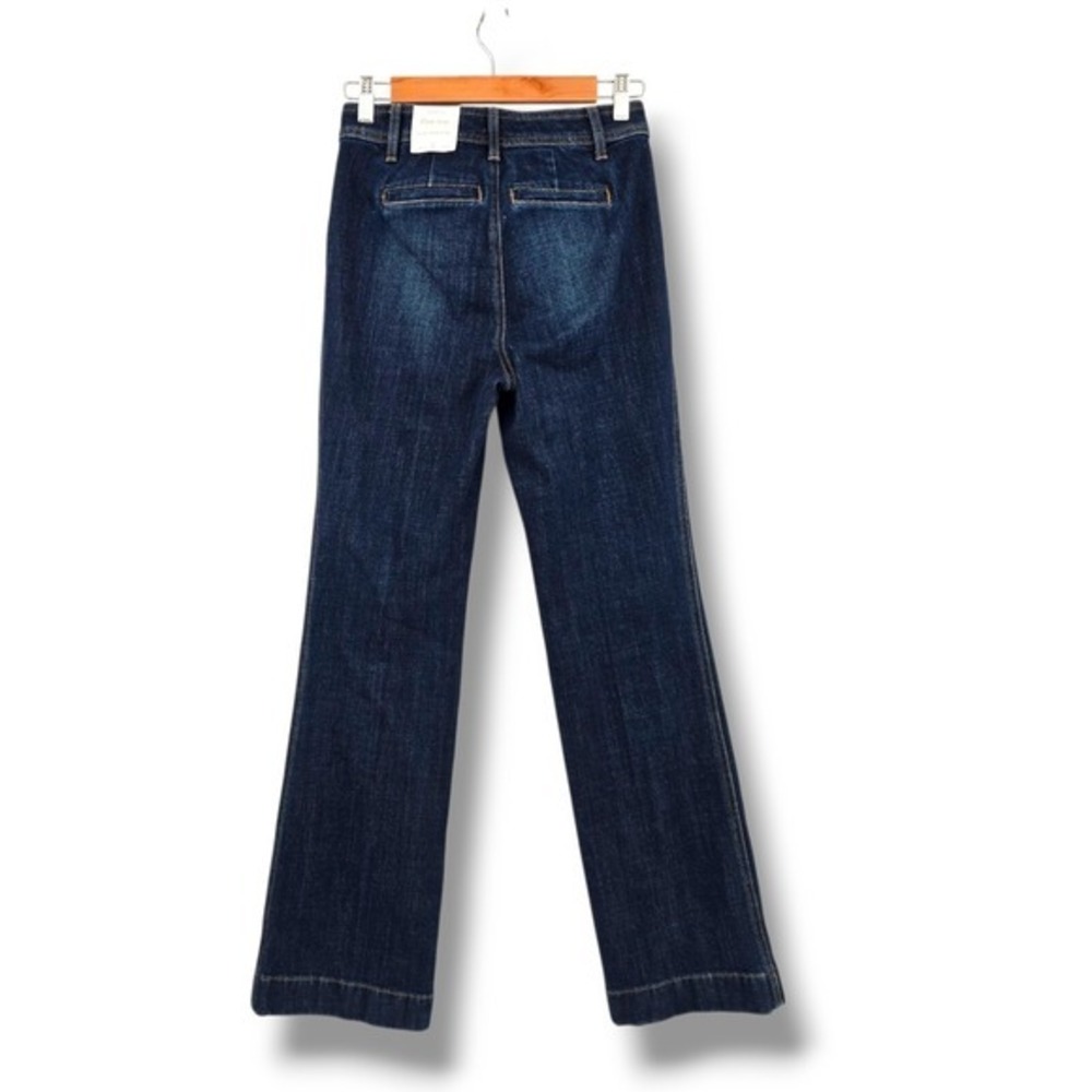 NEW Talbots Flare Jeans High Waist Dark Wash Denim Front Pockets Size‎ 2 - Picture 2 of 11